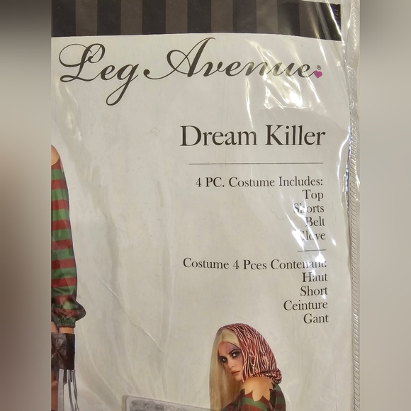 Leg Avenue Dream Killer Size Medium Multicolor Stripes - Picture 2 of 14